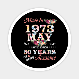 May Flower Made In 1973 50 Years Of Being Awesome Magnet